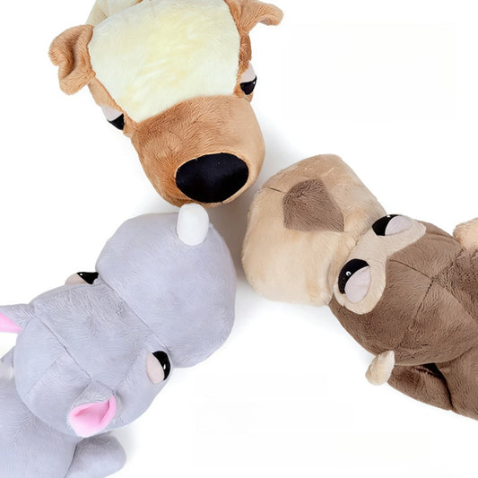 Petkin - Playful Animal Form Plush Squeaky Dog Toy
