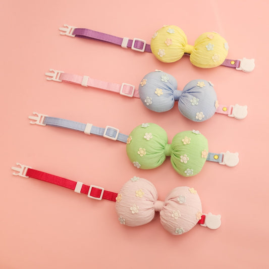 Mokka - Flower Bow Adjustable Cat Collar