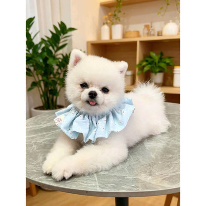 Mokka - Floral Gathered Ruffle Bib Pet Neckwear