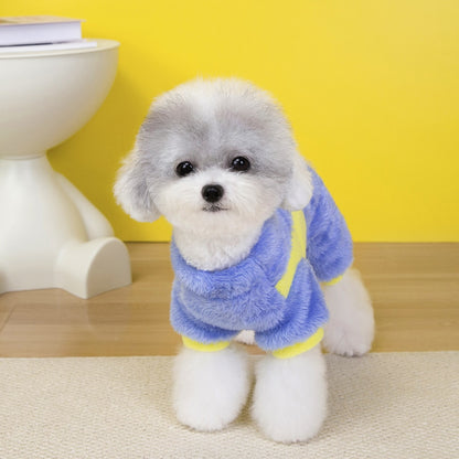 Ozzie - Bear Patch Colorblock Four-Leg Pet Jumpsuit