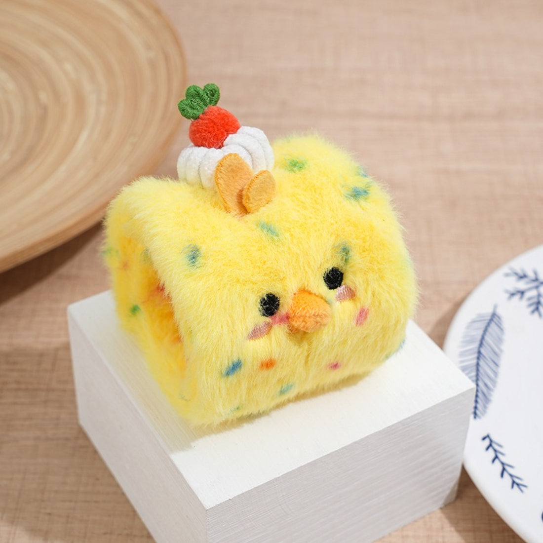 Petkin soft cube dog toy displayed on white background showing all sides