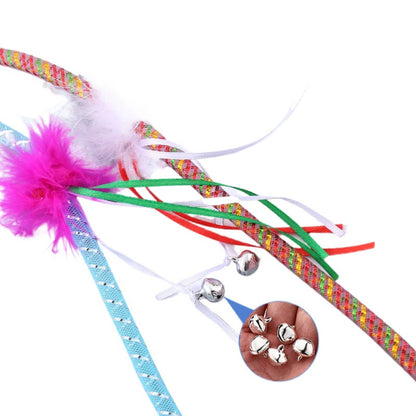 Moo - Curved Teaser Cat Wand with Bells