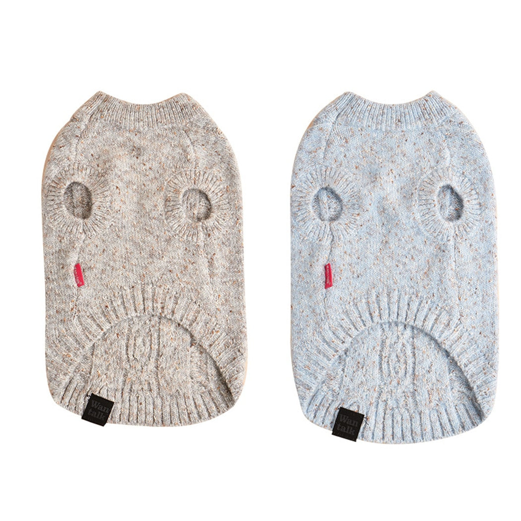 Ozzie - Speckled Ear Cutout Dog Pullover Sweater