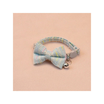 Mokka - Multicolor Tweed Bow Breakaway Cat Collar