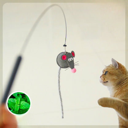 Moo - Felt Cat Teaser Wand