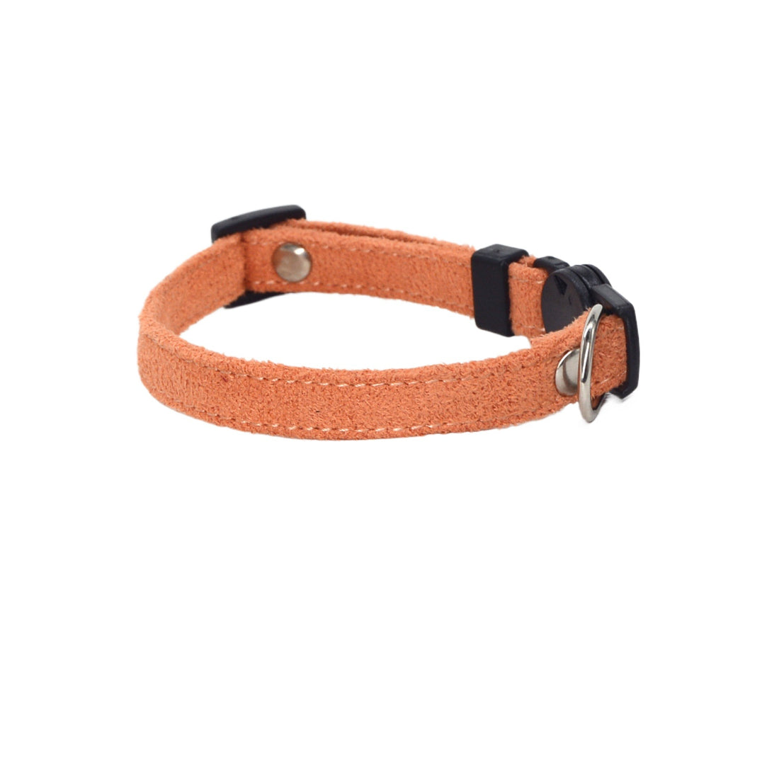 Mokka soft breakaway cat collar coiled to show flexibility and texture