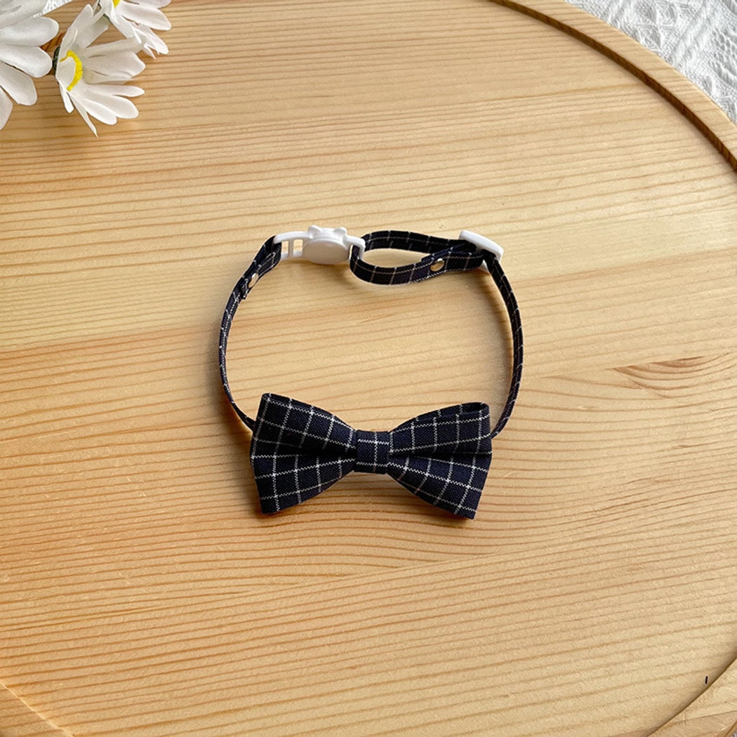 Mokka - British Plaid Bow Tie Cat Collar