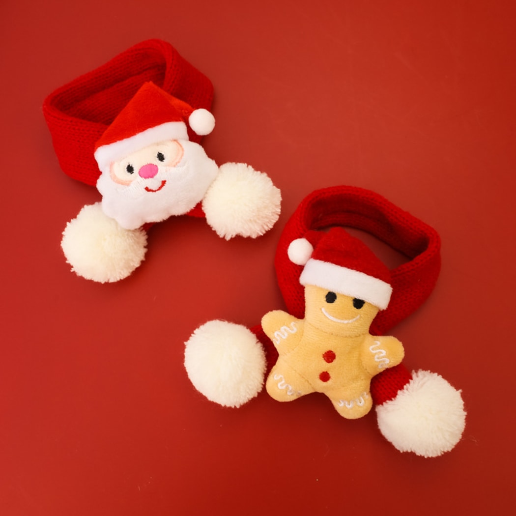 Christmoo - Cartoon Christmas Cat and Dog Neck Scarf