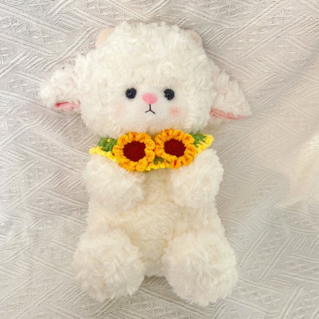 Mokka - Sunflower Crochet Tie-On Cat Collar
