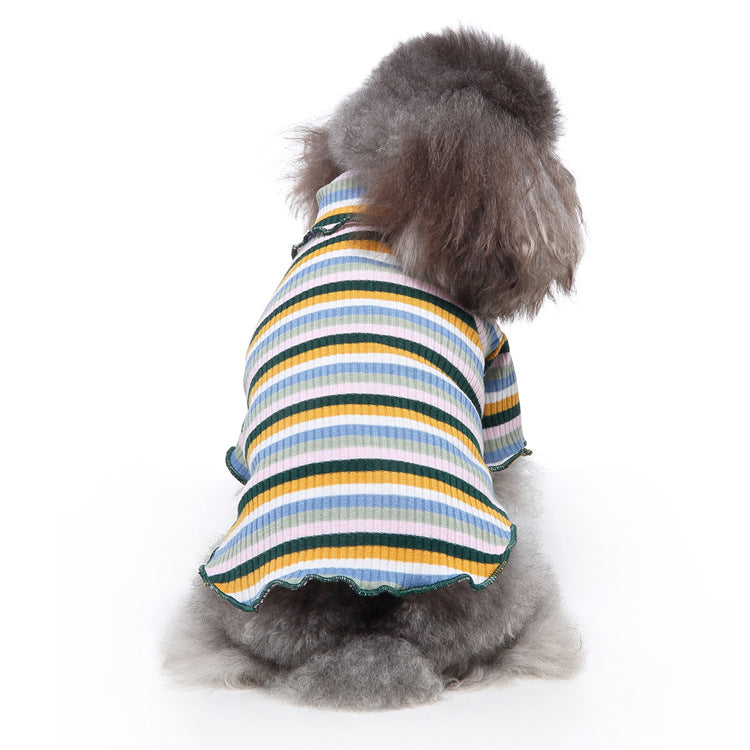 Ozzie - Colorful Stripe Dog Spring Coat