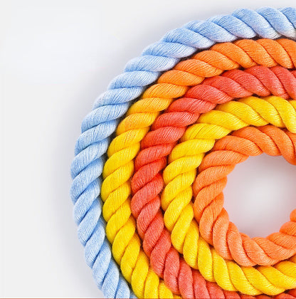 Loofie hands-free dog leash coiled on floor