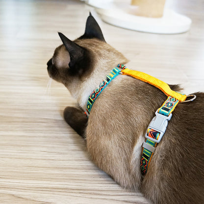 Cat walking outside in Loofie cat harness