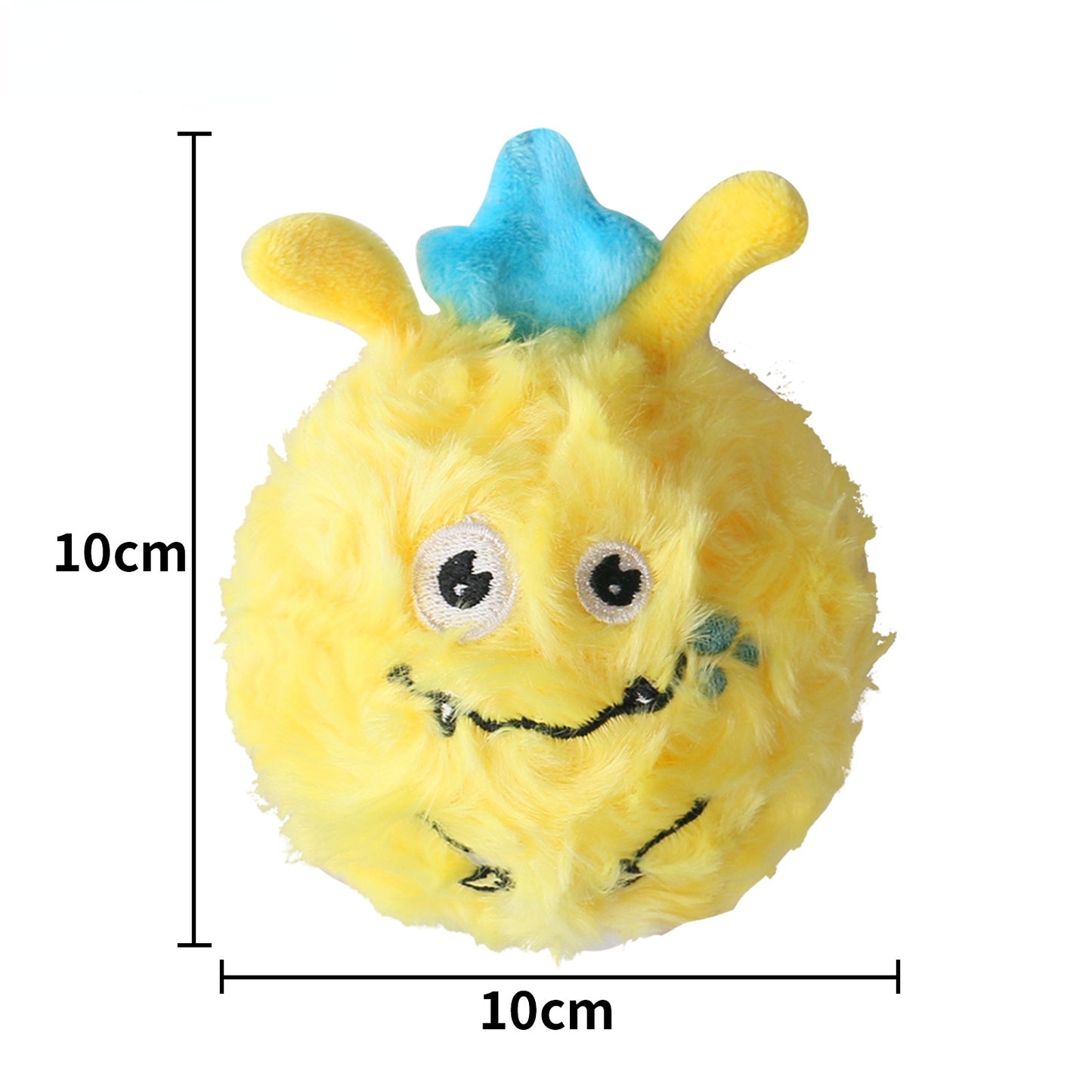 Detailed measurement guide for the plush dog toy