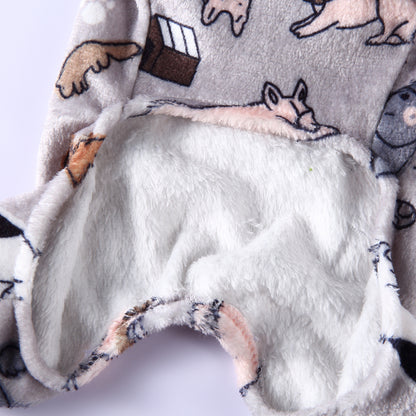 Close-up of Ozzie dog sweater fabric and texture