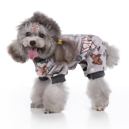 Ozzie dog sweater shown from an angled perspective