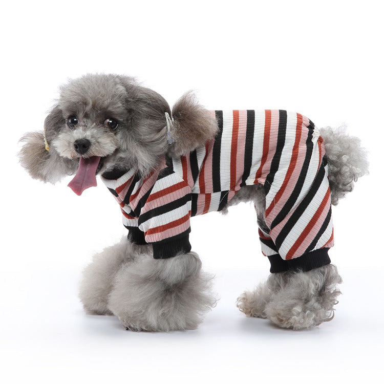 Ozzie - Soft Stripe Dog Pajamas