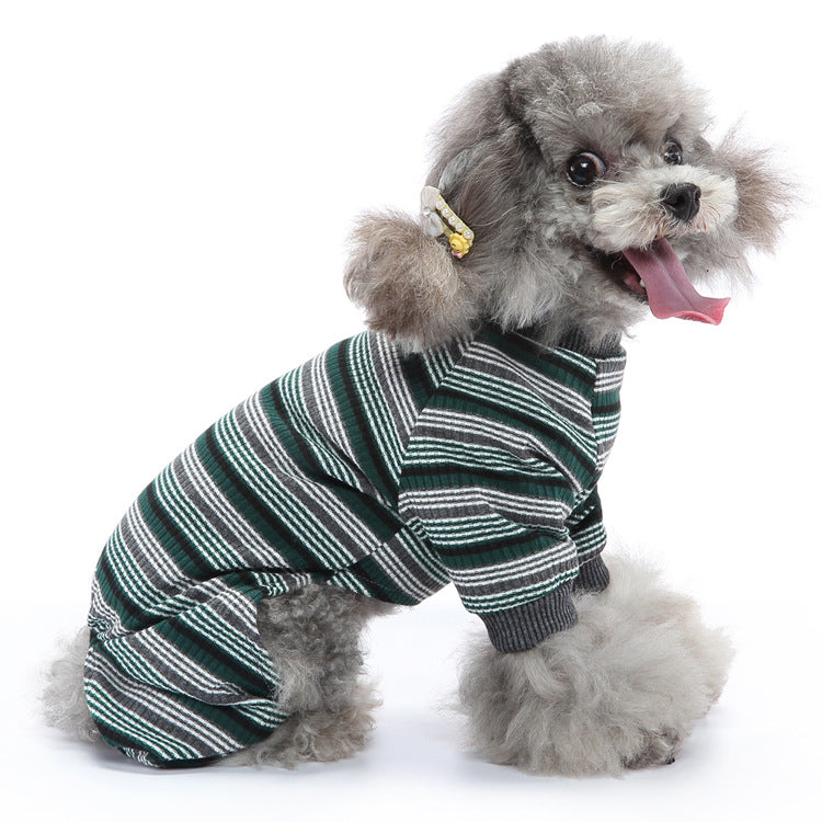 Ozzie - Soft Stripe Dog Pajamas