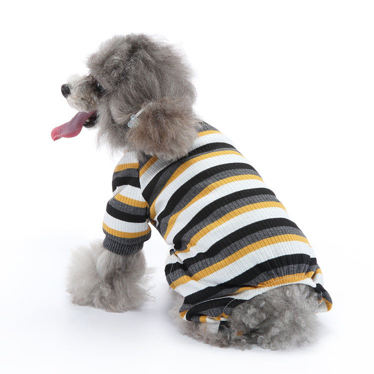 Ozzie - Soft Stripe Dog Pajamas