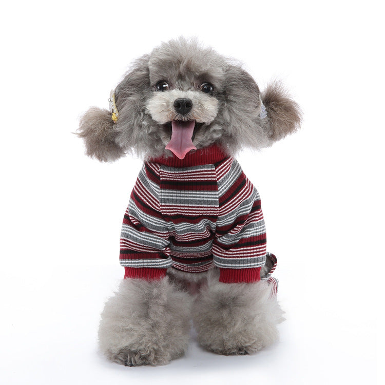 Ozzie - Soft Stripe Dog Pajamas