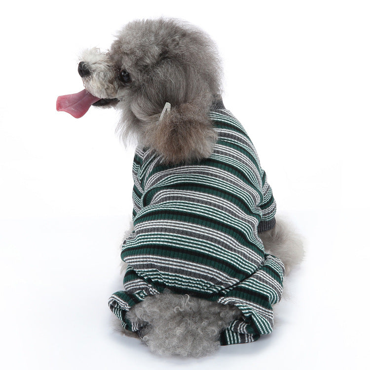 Ozzie - Soft Stripe Dog Pajamas