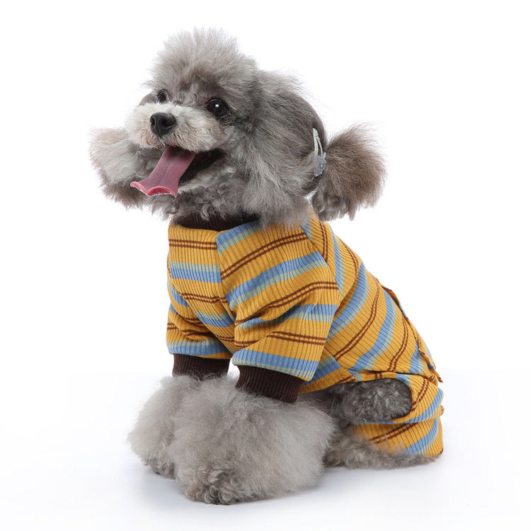 Ozzie - Soft Stripe Dog Pajamas