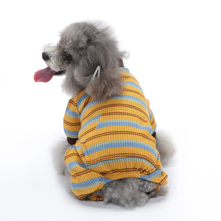 Ozzie - Soft Stripe Dog Pajamas