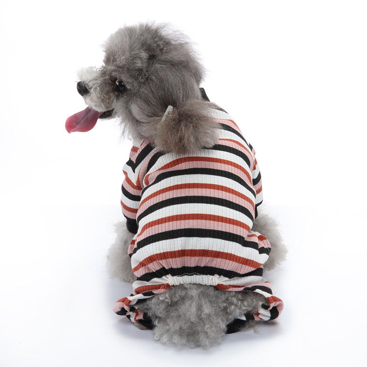 Ozzie - Soft Stripe Dog Pajamas