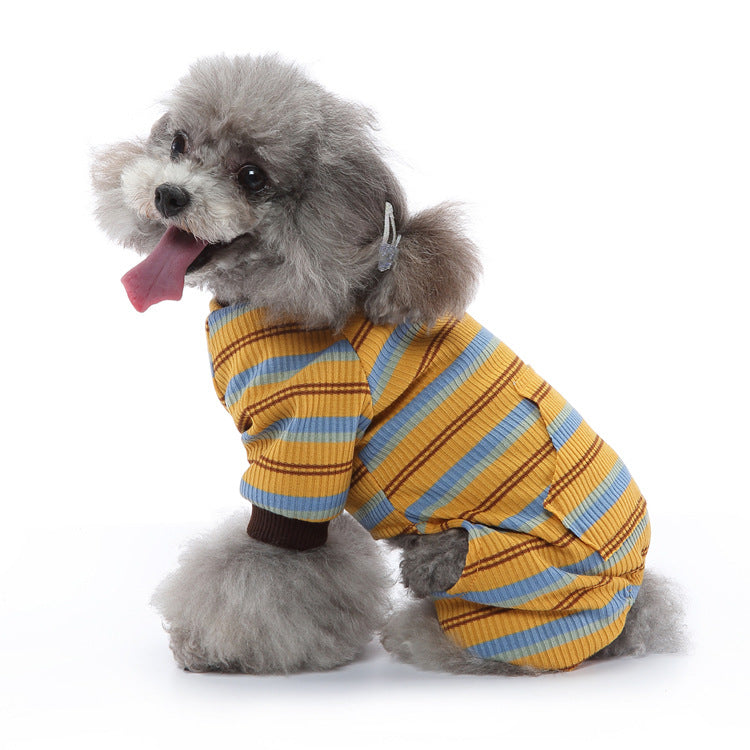 Ozzie - Soft Stripe Dog Pajamas