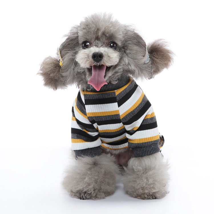 Ozzie - Soft Stripe Dog Pajamas