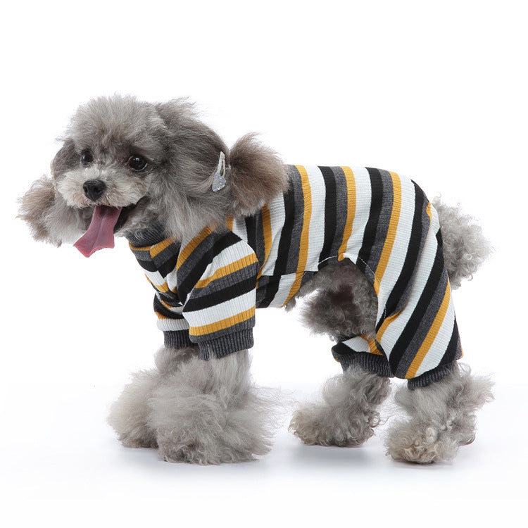 Ozzie - Soft Stripe Dog Pajamas