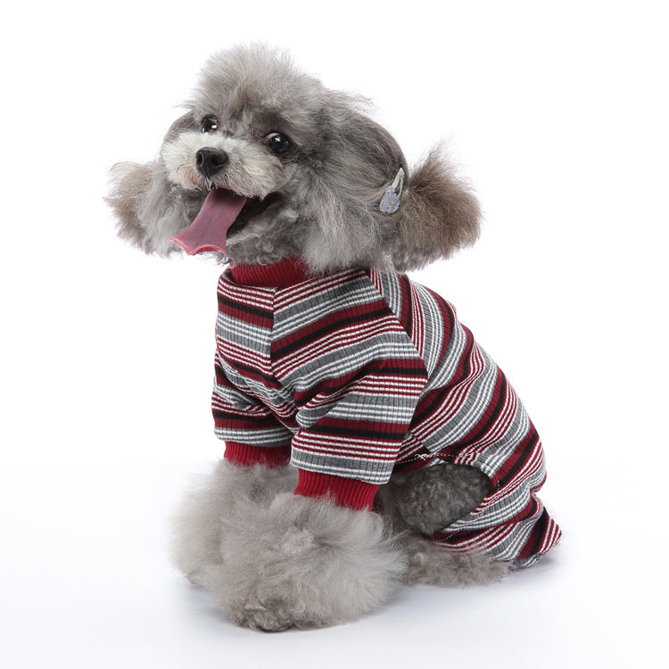 Ozzie - Soft Stripe Dog Pajamas