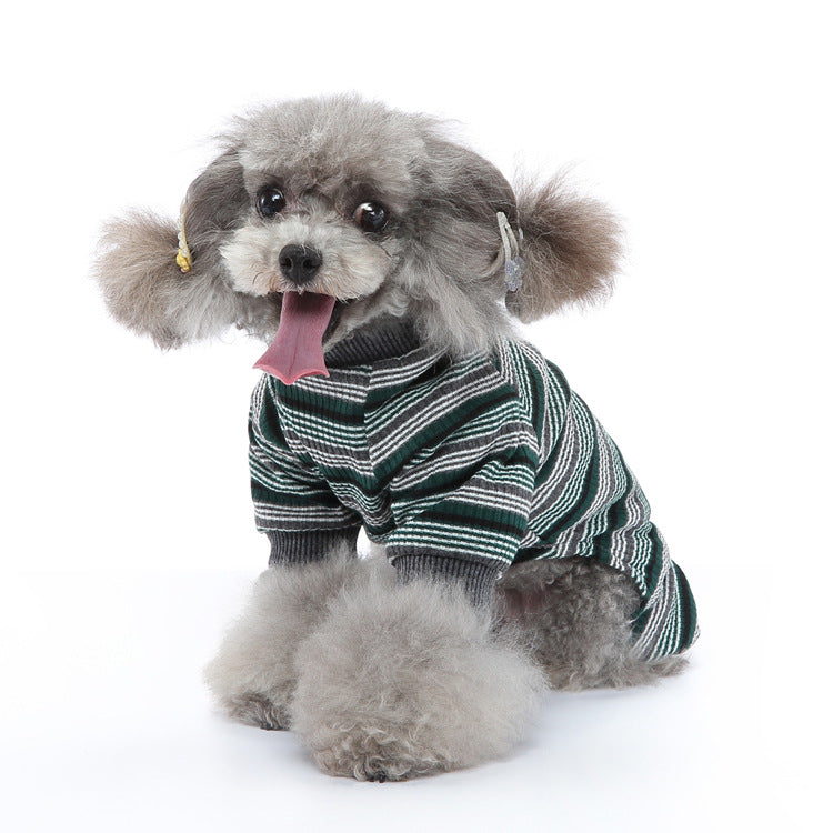 Ozzie - Soft Stripe Dog Pajamas