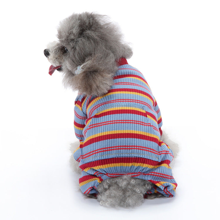 Ozzie - Soft Stripe Dog Pajamas