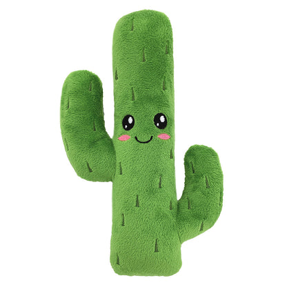 Petkin cactus squeaky dog toy shown on white background