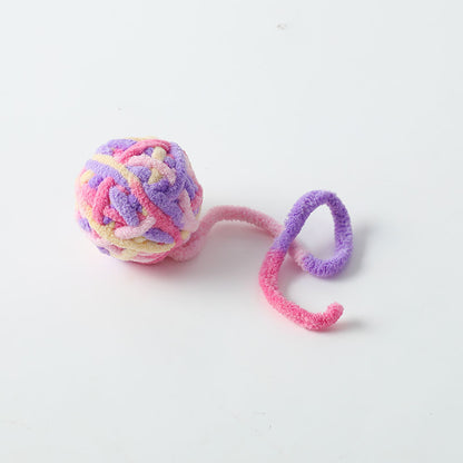 Moo Cat Toy Ball displayed with orange and white segments visible