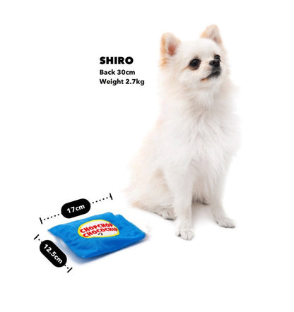 Side view of Petkin cookie-shaped treat dispenser toy showing rounded edges