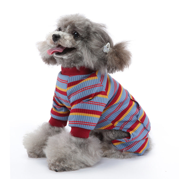 Ozzie - Soft Stripe Dog Pajamas