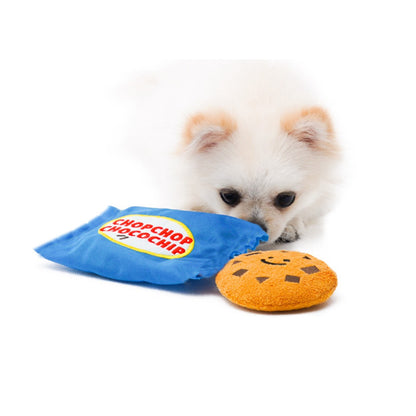 Petkin Food Toy Series cookie-shaped treat dispenser toy on white background