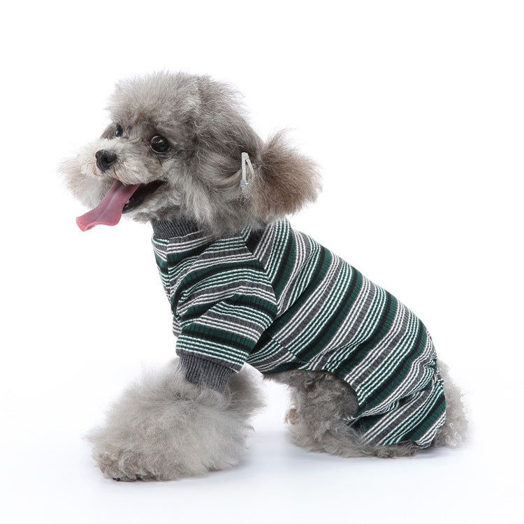 Ozzie - Soft Stripe Dog Pajamas