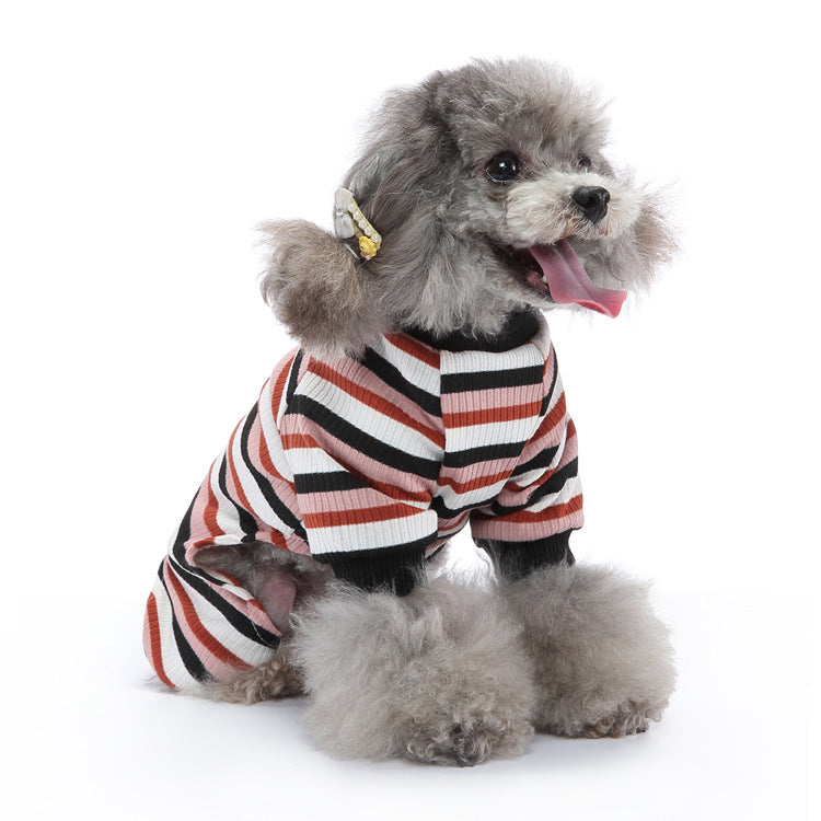 Ozzie - Soft Stripe Dog Pajamas