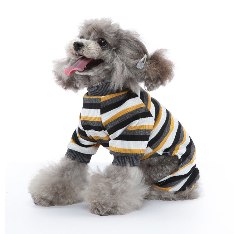 Ozzie - Soft Stripe Dog Pajamas