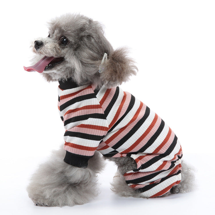 Ozzie - Soft Stripe Dog Pajamas