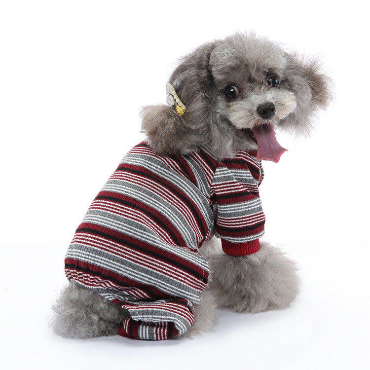 Ozzie - Soft Stripe Dog Pajamas