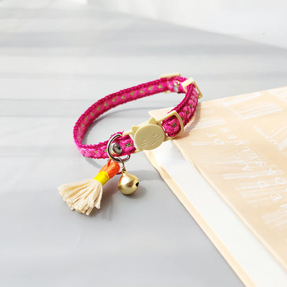Colorful Mokka Cat Collar with Bell pin boards