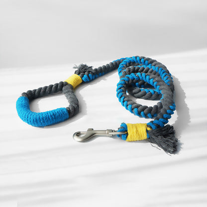 Loofie Colorful Dog Leash packaged for retail display with hangtag