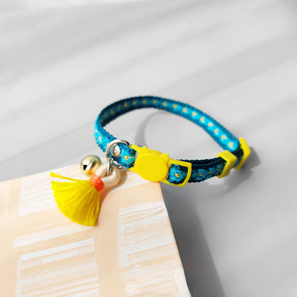 Mokka Adjustable Cat Collar with Bell packaging and UPC code