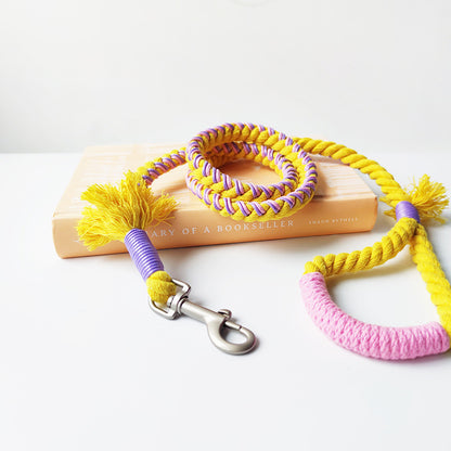 Close-up of Loofie hand-spliced rope showing whipped ends