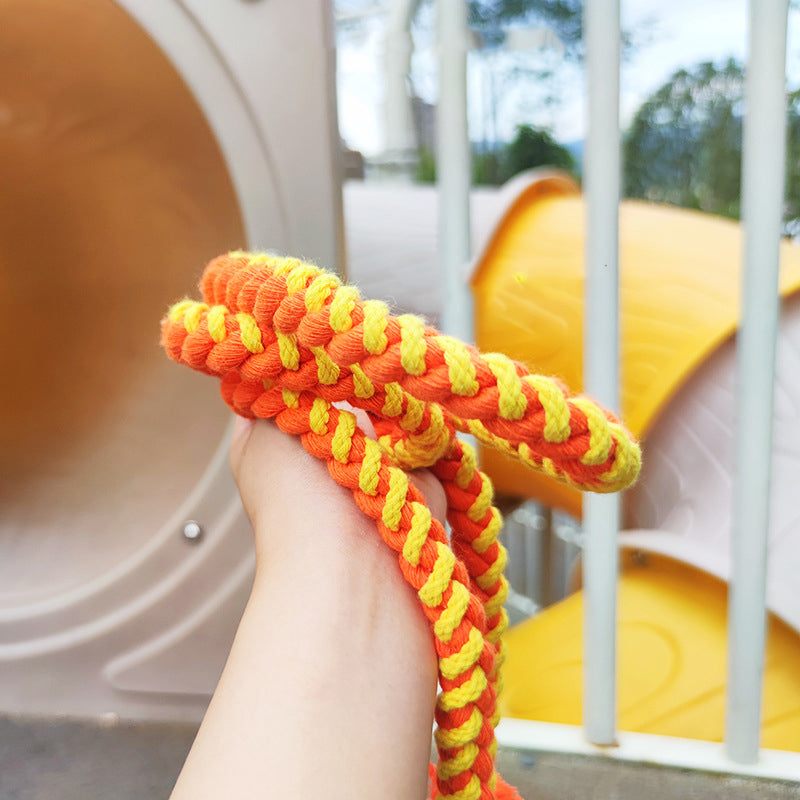 Loofie Colorful Dog Leash displaying its durability and unique design