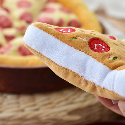 Petkin Pizza Dog Toy demonstrating durability and construction