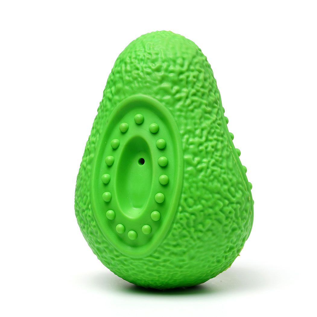 Durable polyester material of Chewia Avocado Dog Treat-dispensing Toy
